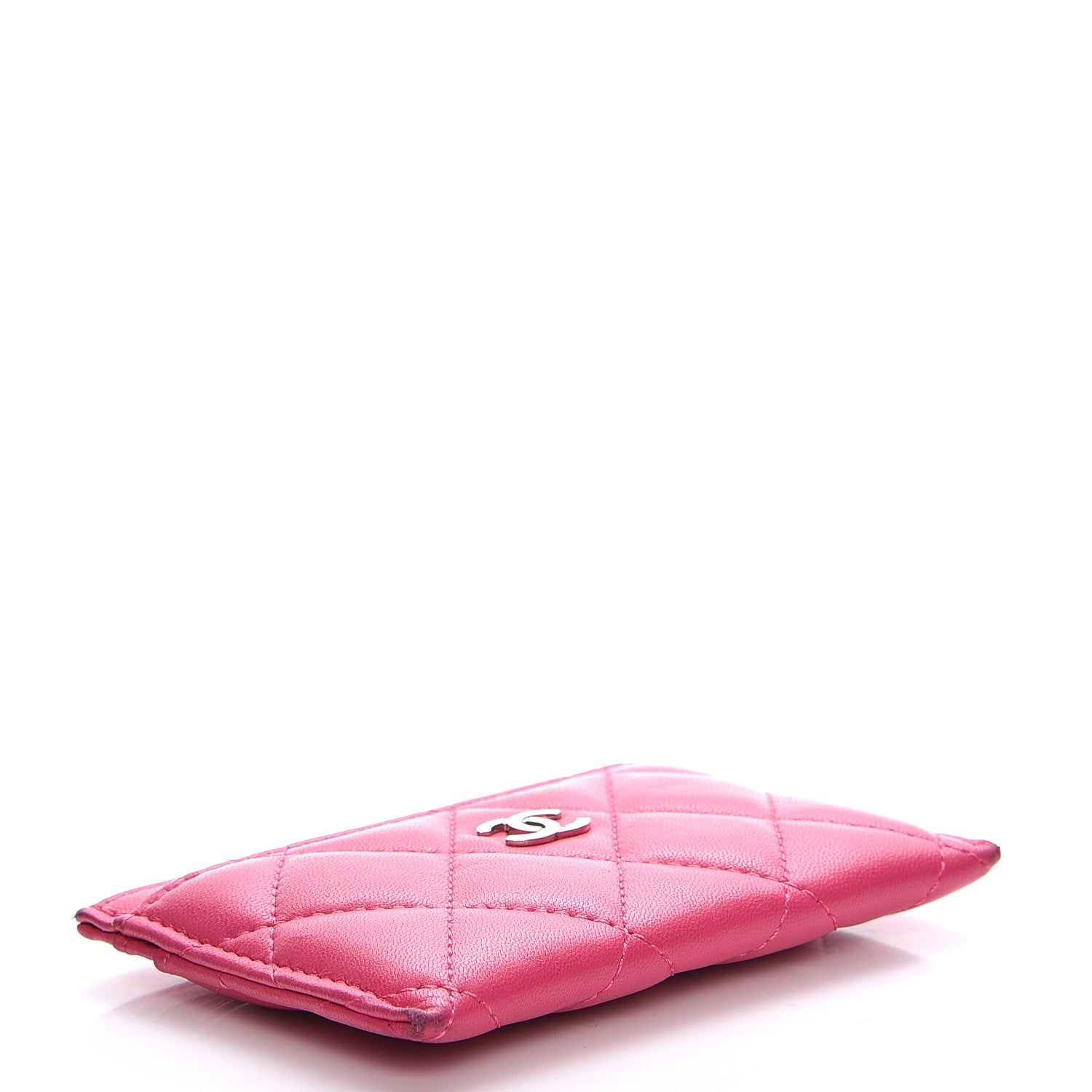 Chanel Lambskin Quilted Card Holder Fuchsia 4 of 12
