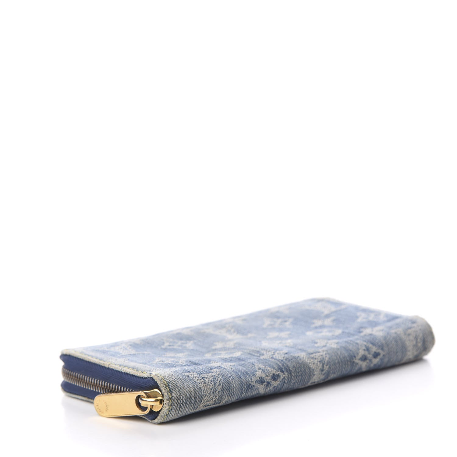 Louis Vuitton Monogram Denim Zippy Wallet Blue 3 of 7