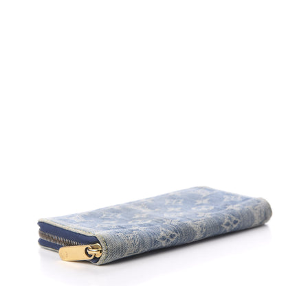 Louis Vuitton Monogram Denim Zippy Wallet Blue 3 of 7
