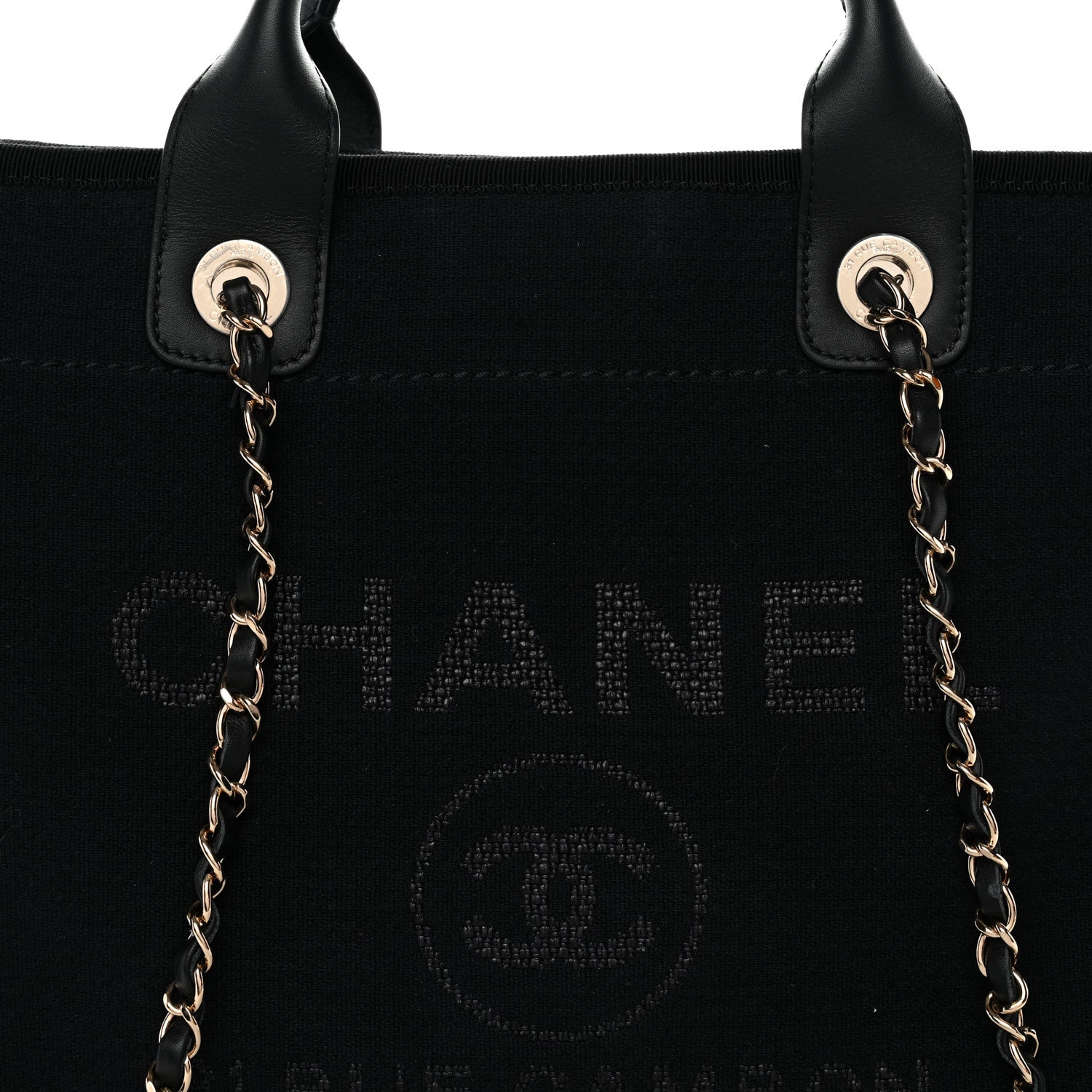 Chanel Mixed Fibers Small Deauville Tote Black 9 of 14