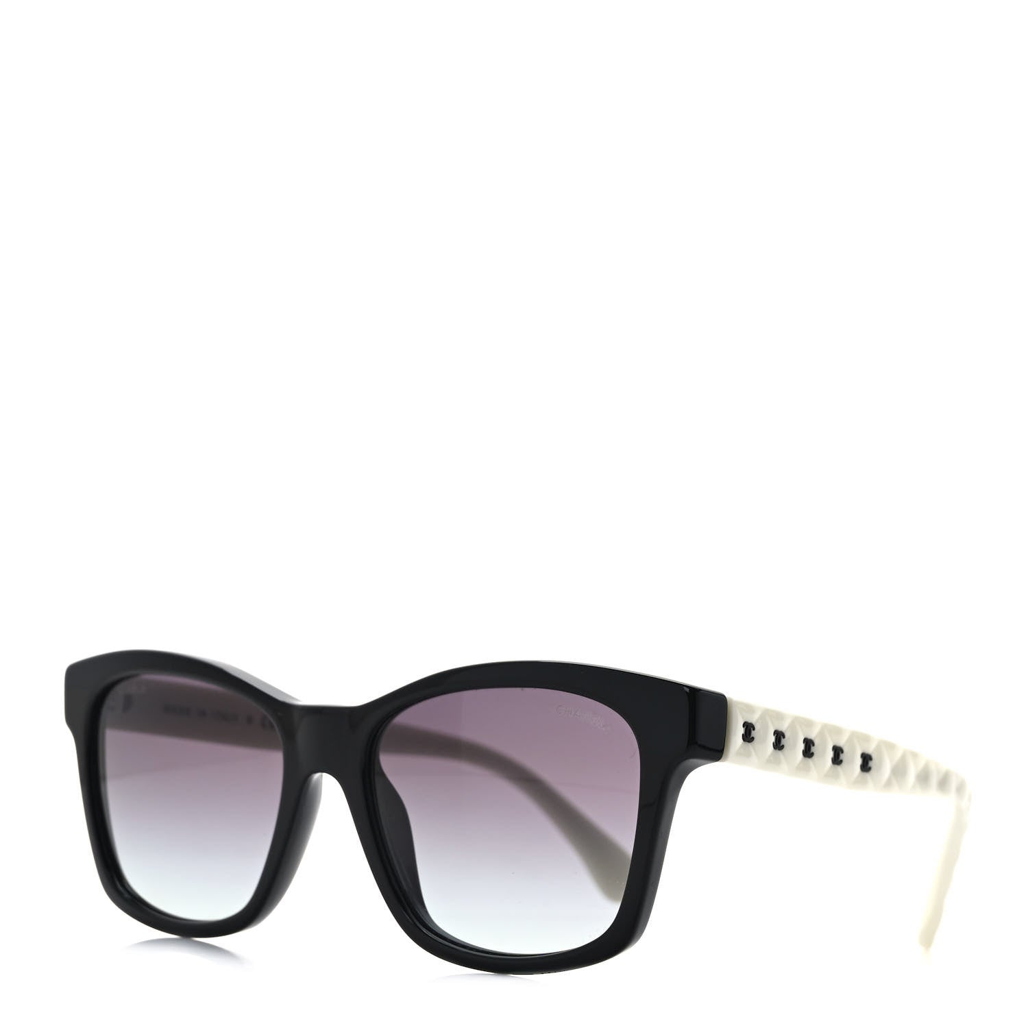 Chanel Acetate Quilted CC Square Sunglasses 5484 White Black 1 of 8