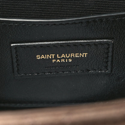 Saint Laurent Suede Mixed Matelasse Triquilt Small Monogram Envelope Satchel Rosy Sand 6 of 9