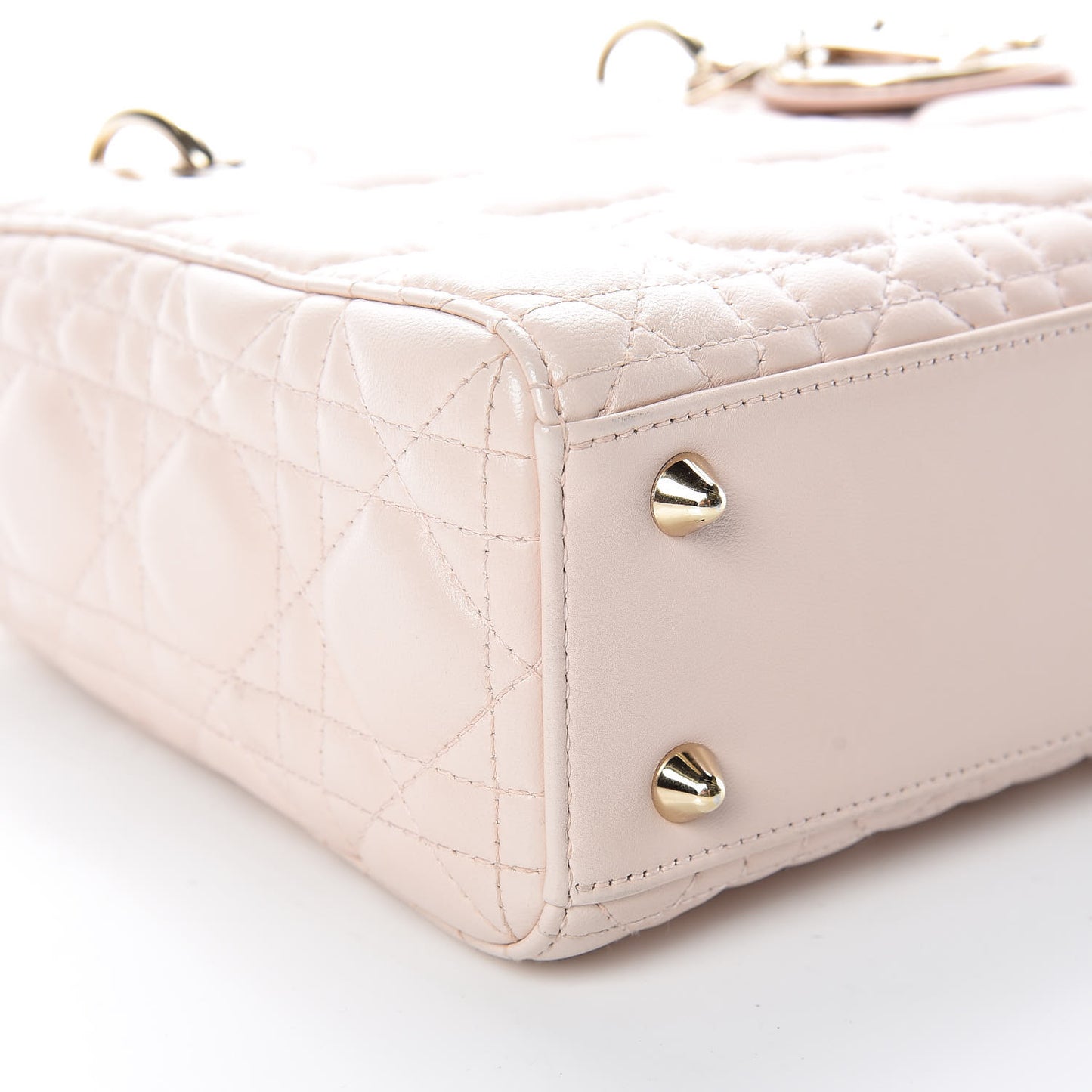 Lambskin Cannage Small Lucky Badges My Lady Dior Pink