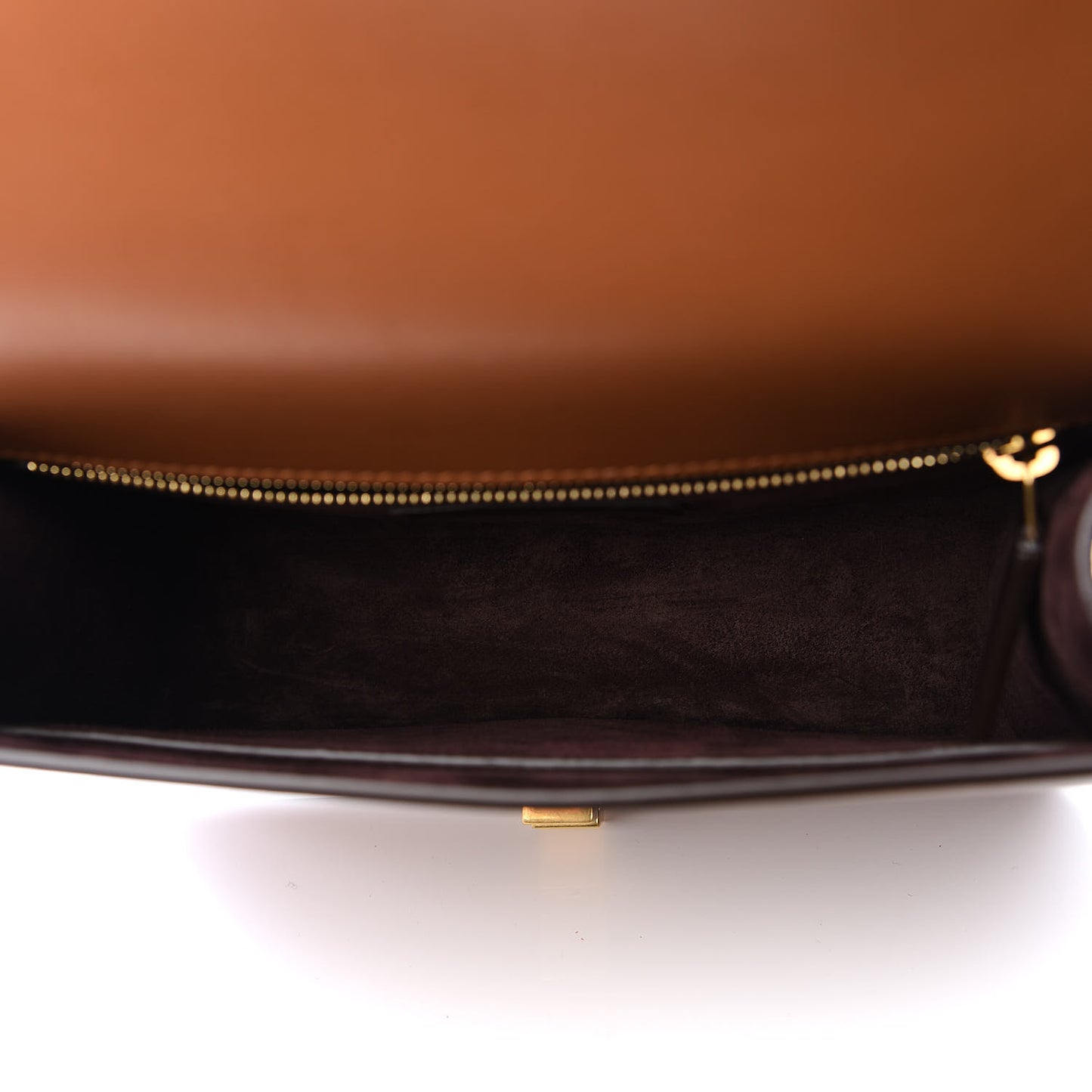Smooth Calfskin Carre Satchel Brown