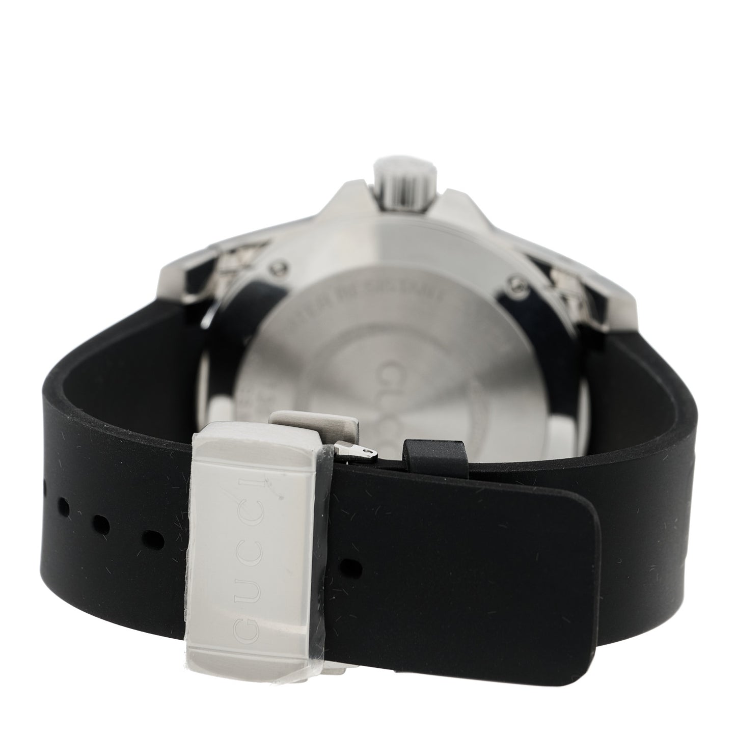 Stainless Steel Rubber 45mm Dive Quartz Watch Black