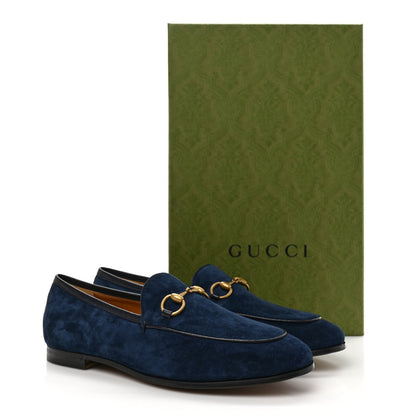 Gucci Suede Horsebit Womens Jordaan Loafers 36.5 Blue 9 of 9