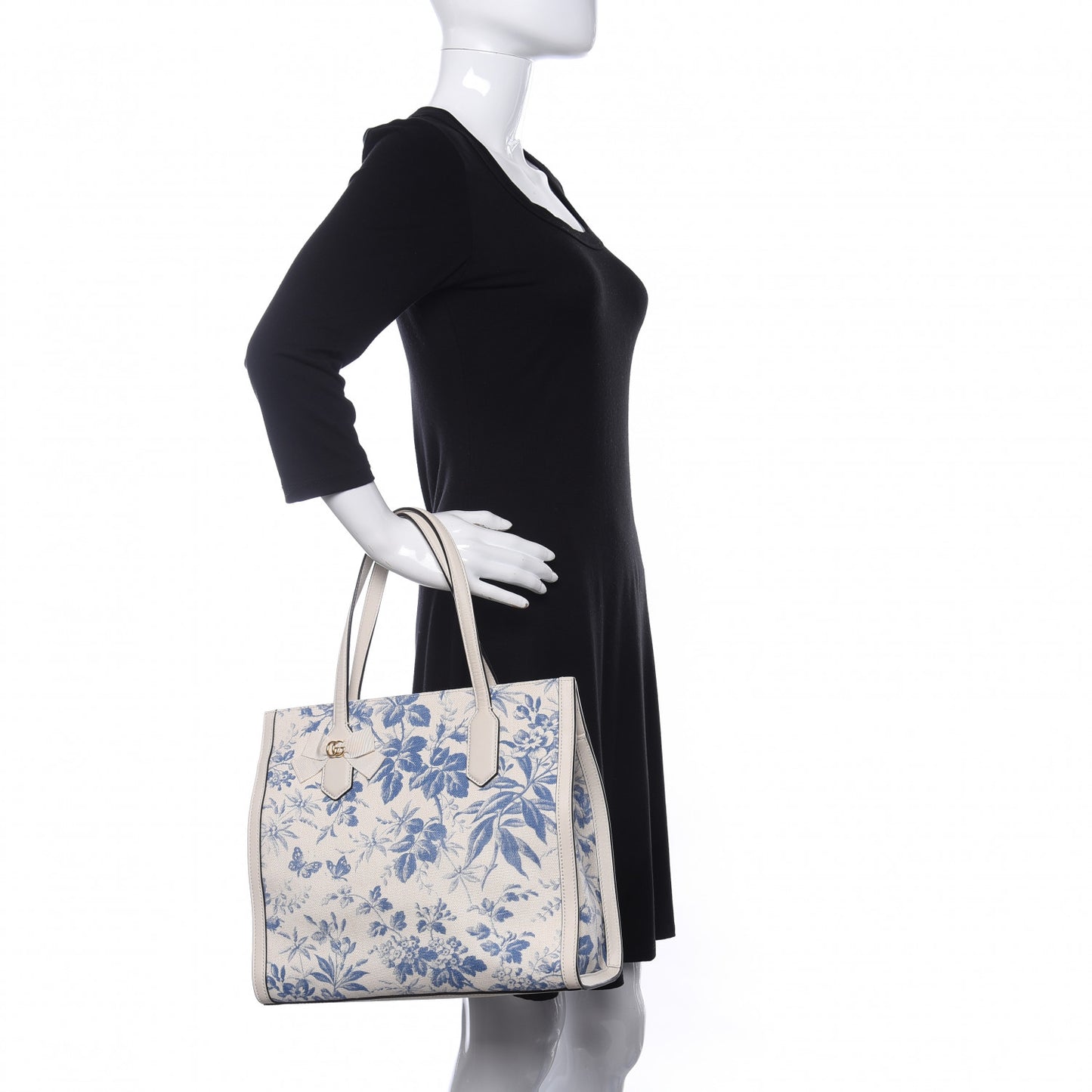 Canvas Herbarium Print Tote Blue