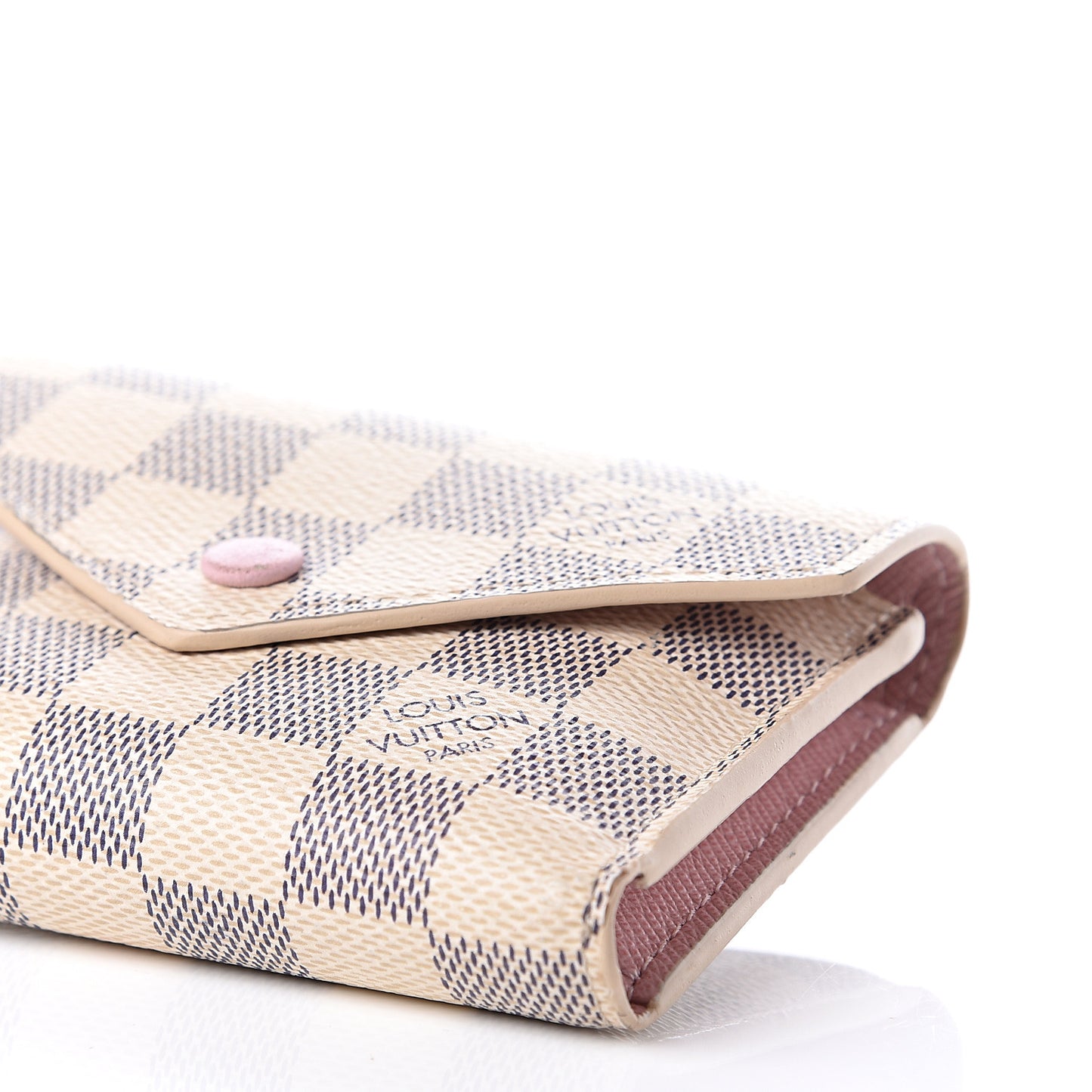 Damier Azur Victorine Wallet Rose Ballerine