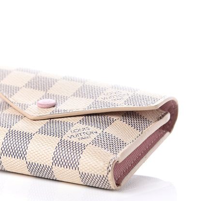 Louis Vuitton Damier Azur Victorine Wallet Rose Ballerine 10 of 14