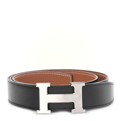 Hermes Swift Togo 32mm H Belt 95 38 Black Gold 1 of 4