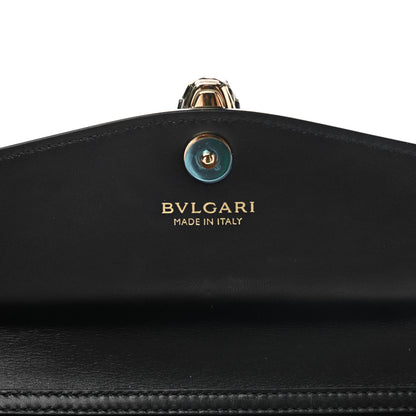Bulgari Calfskin Serpenti Forever Chain Wallet Black 7 of 8
