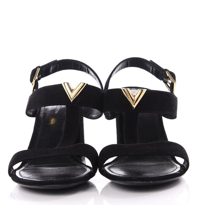 Louis Vuitton Suede Bahiana Sandals 39 Black 2 of 10