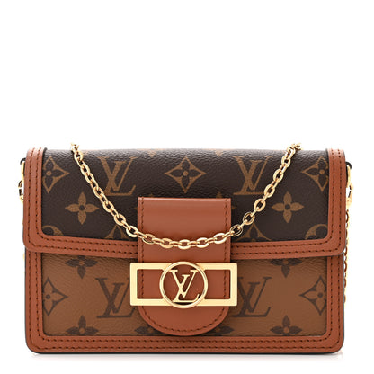 Louis Vuitton LOUIS VUITTON Reverse Monogram Dauphine Chain Wallet 1 of 10
