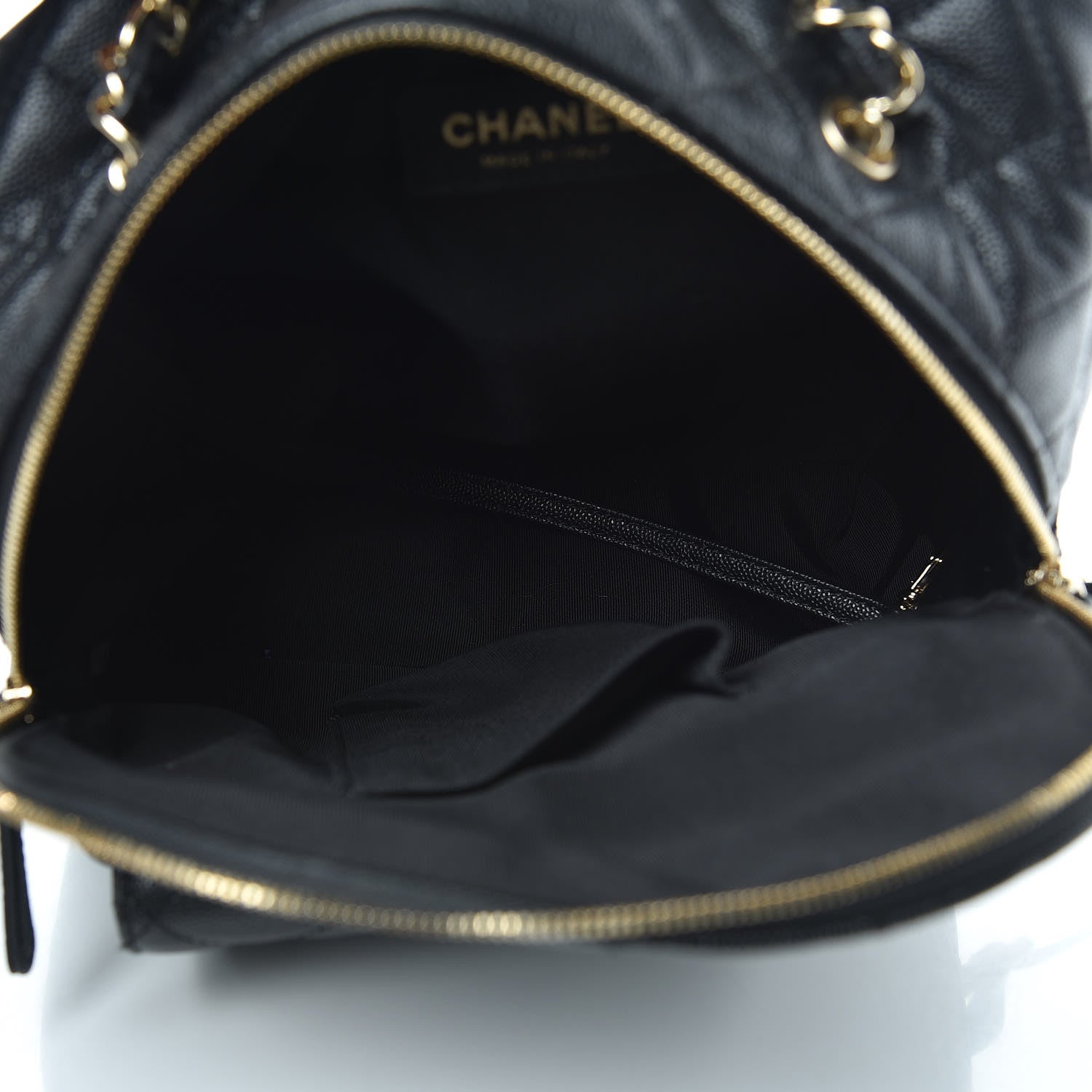 Chanel Caviar Quilted Medium Zip Around Backpack Black 4 of 10