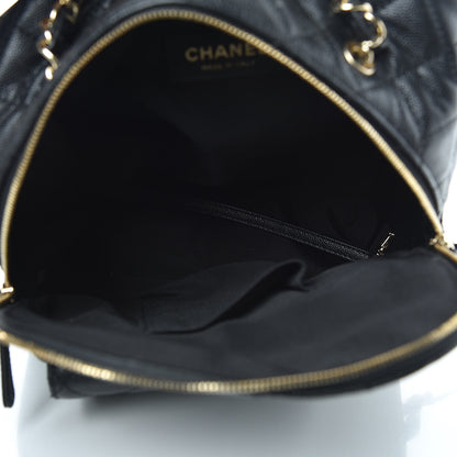 Chanel Caviar Quilted Medium Zip Around Backpack Black 4 of 10