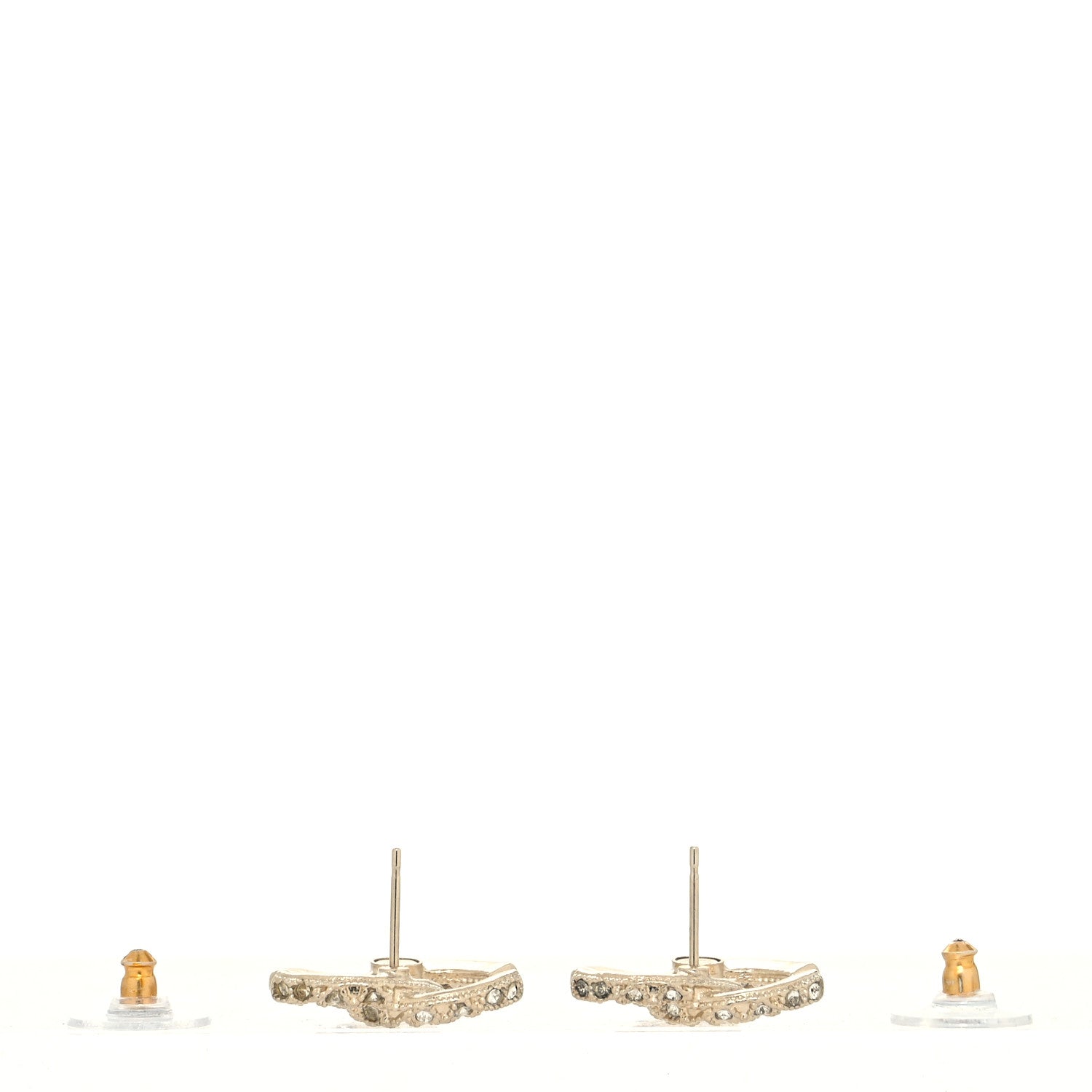 Chanel Crystal CC Earrings Gold 3 of 5