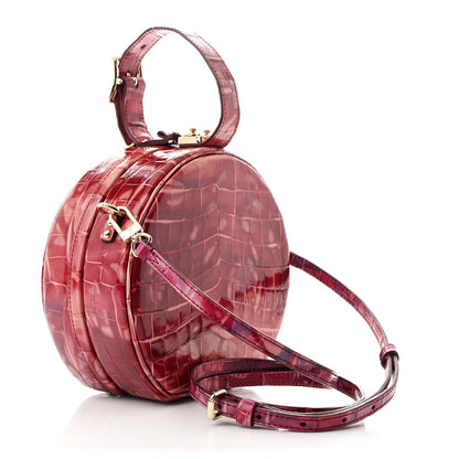 Louis Vuitton Crocodile Petite Boite Chapeau Dark Pink 3 of 10