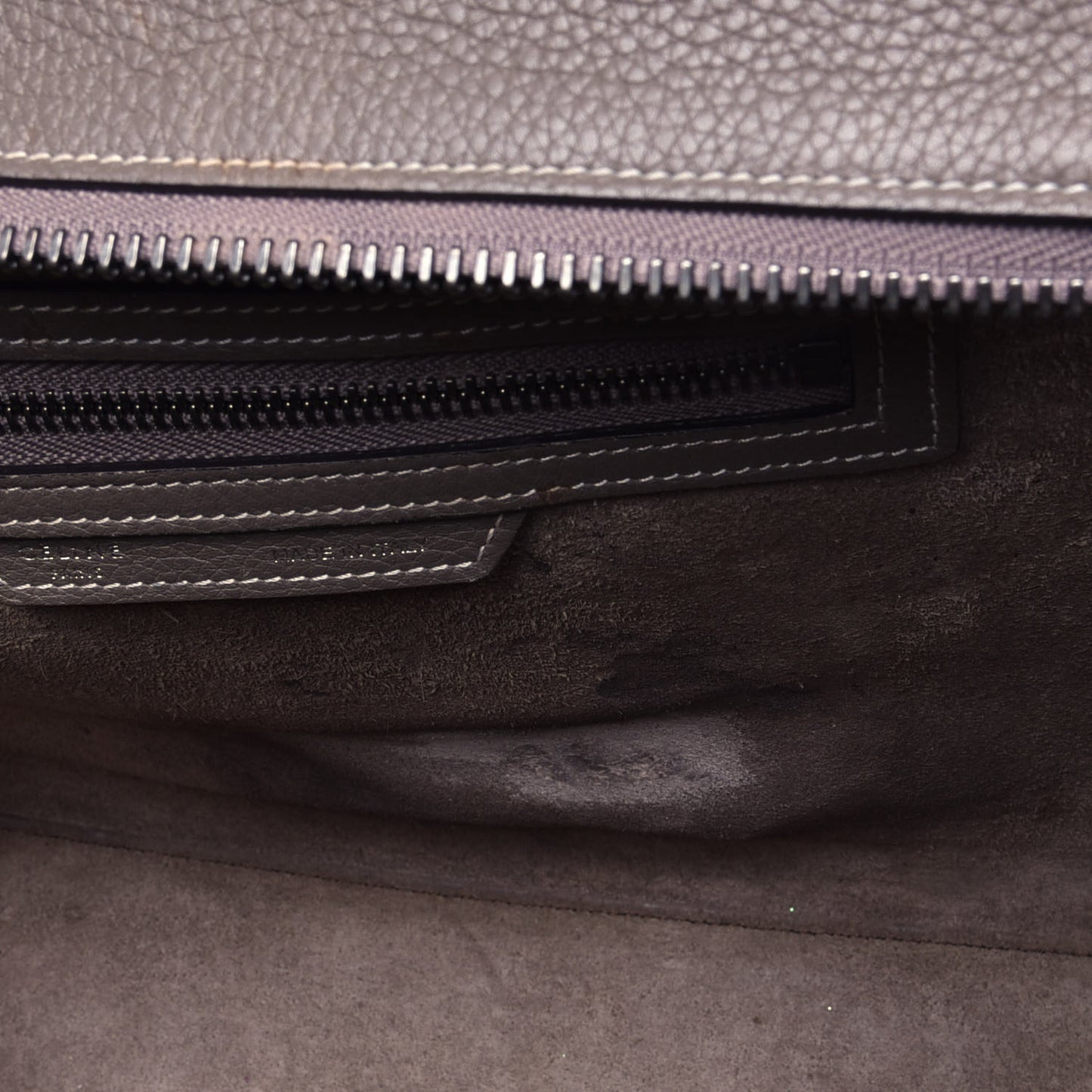 Drummed Calfskin Micro Luggage Souris