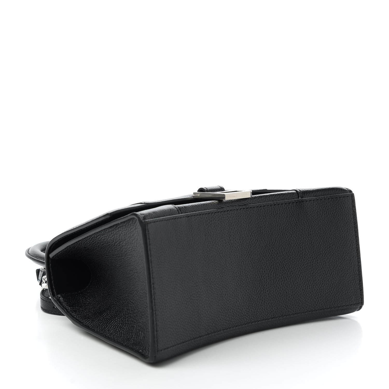 Balenciaga Grained Calfskin Small Hourglass Top Handle Bag Black 4 of 9