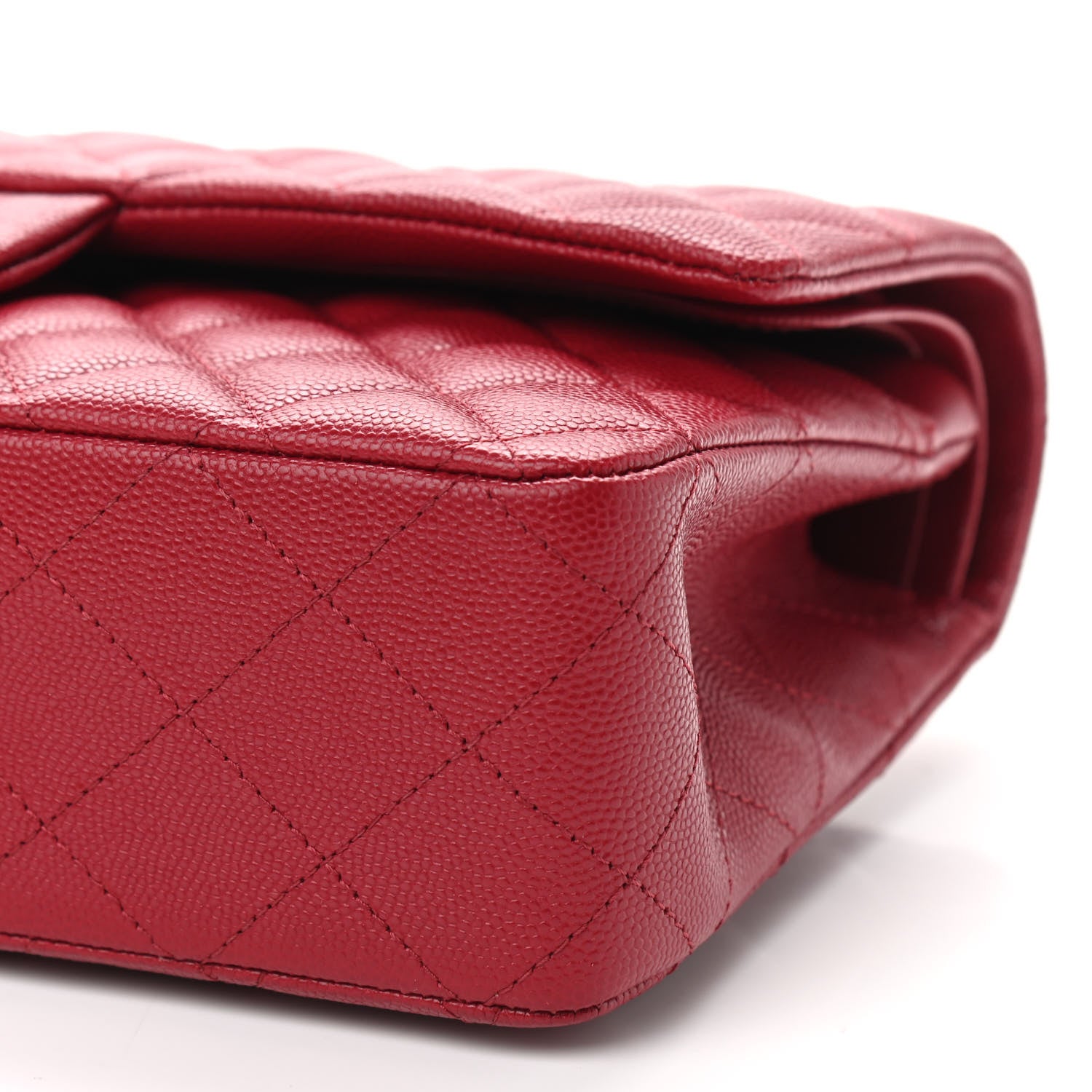 Chanel Caviar Quilted Medium Double Flap Red 9 of 9