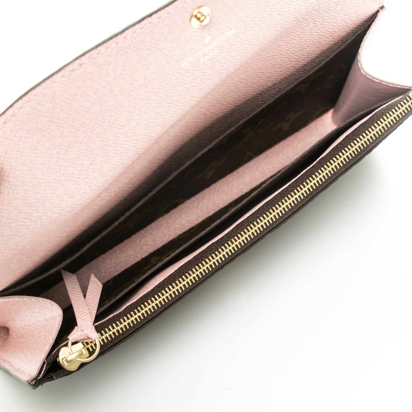 Monogram Emilie Wallet Rose Ballerine