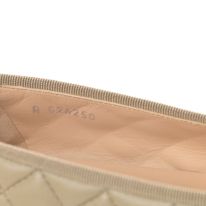 Chanel Lambskin Quilted Cap Toe Ballerina Flats 36.5 Beige Fonce 8 of 12
