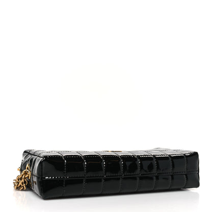 Saint Laurent Vinyl Carre Quilted Cassandre Wristlet Pouch Black 4 of 10