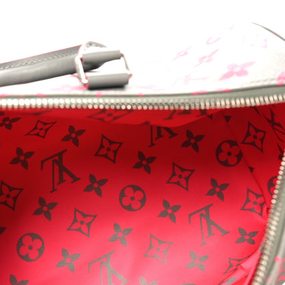 Louis Vuitton Monogram Glow Up Keepall Bandouliere 35 Grey Pink 5 of 9