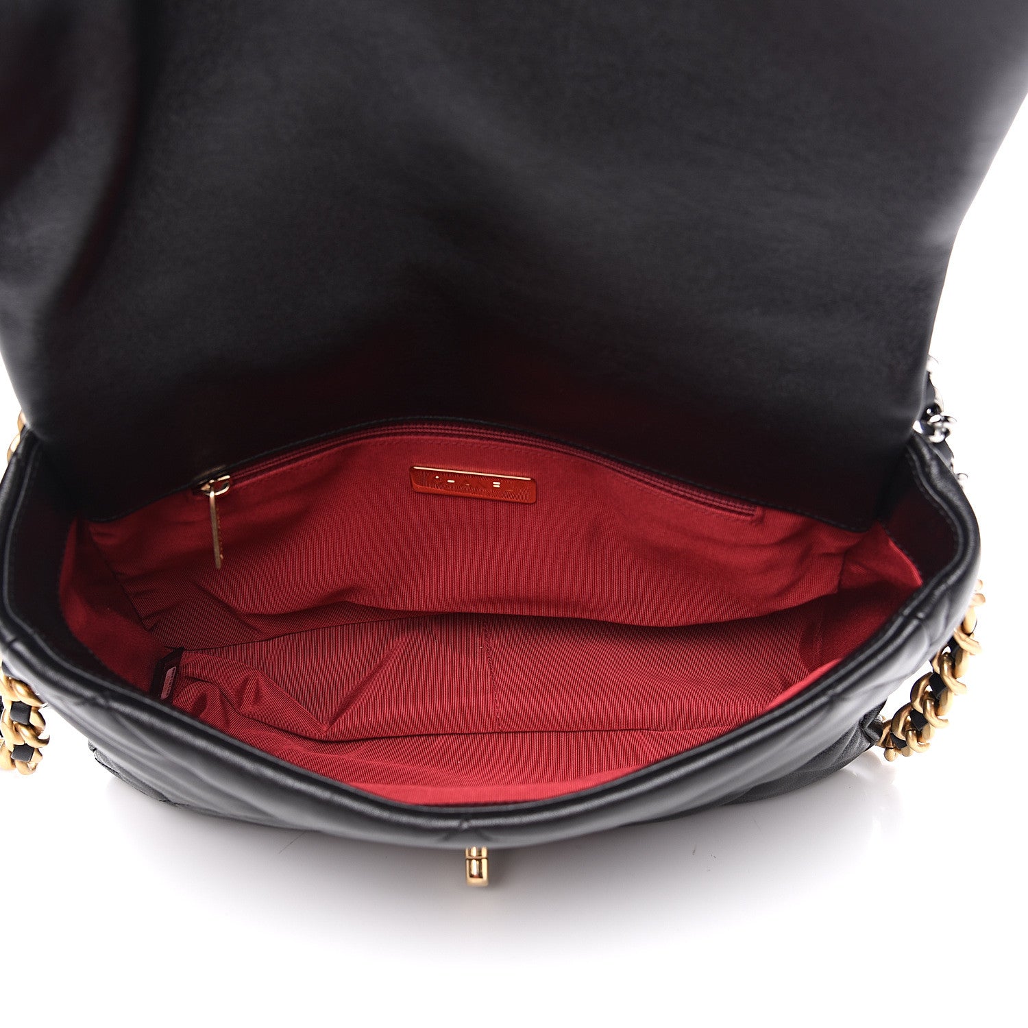 Chanel Lambskin Quilted Large 19 Flap Black 4 of 11