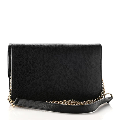 Gucci Dollar Calfskin Interlocking G Chain Wallet Black 3 of 15