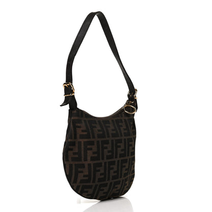 Fendi Zucca Small Hobo Tobacco Petrolio 3 of 14