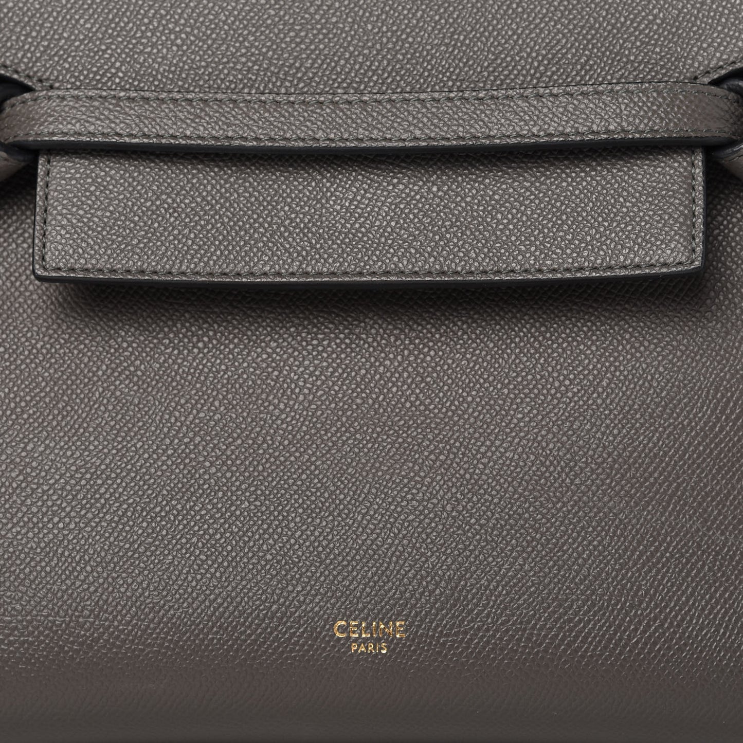 Baby Grained Calfskin Micro Belt Bag Grey