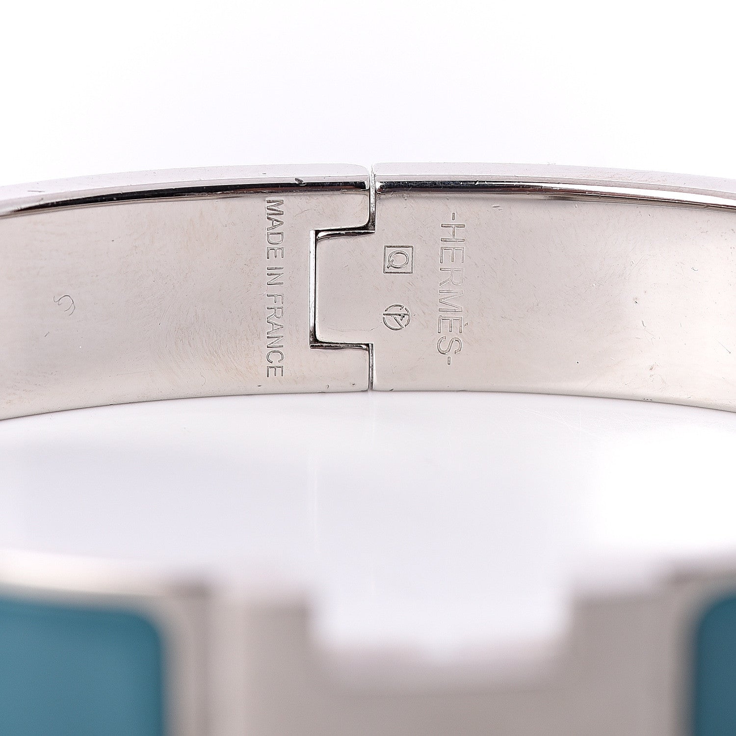 Hermes Matte Enamel Narrow Clic Clac HH Bracelet GM Bleu Indien 3 of 3
