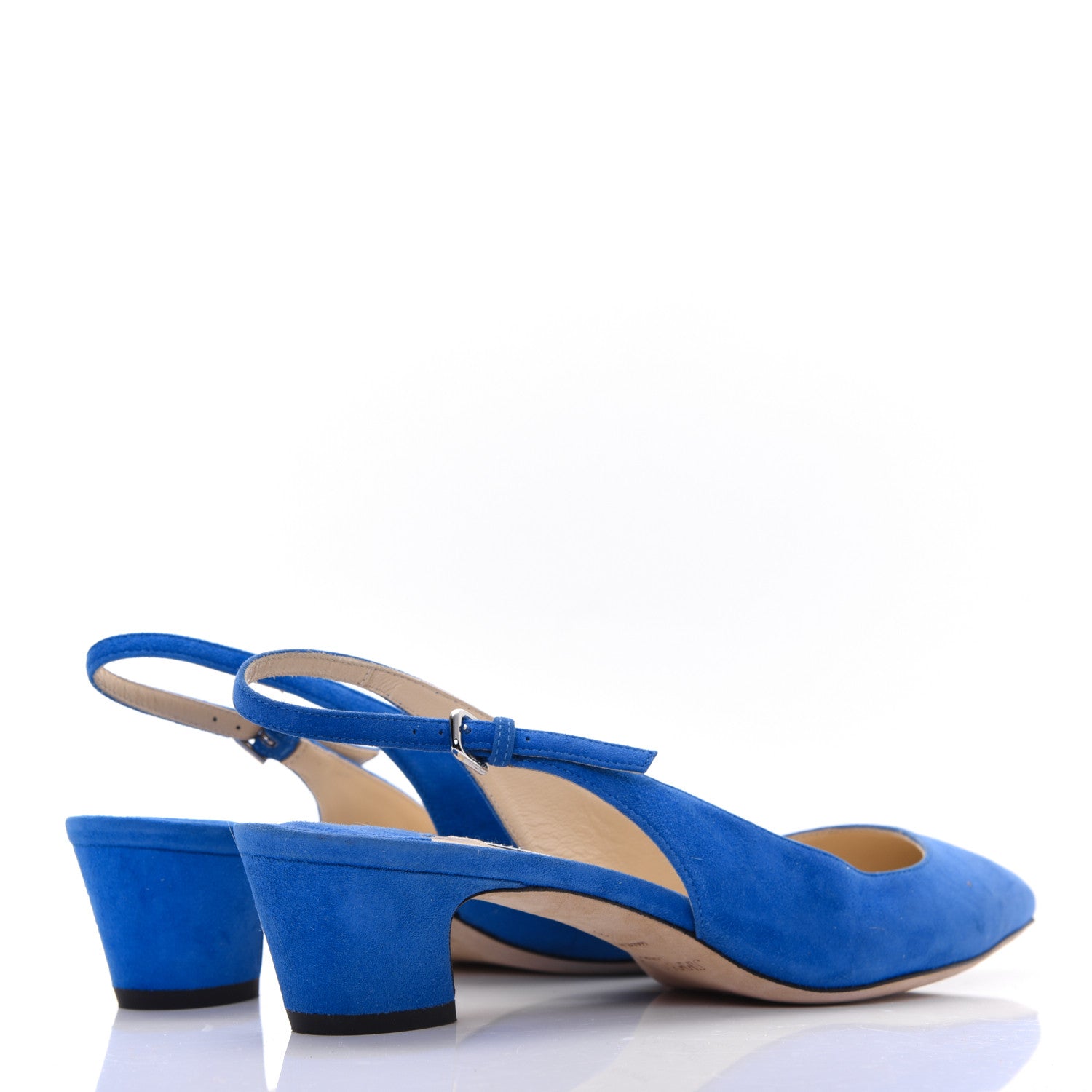 Jimmy Choo Suede Slingback Gemma Pumps 37 Electric Blue 4 of 10