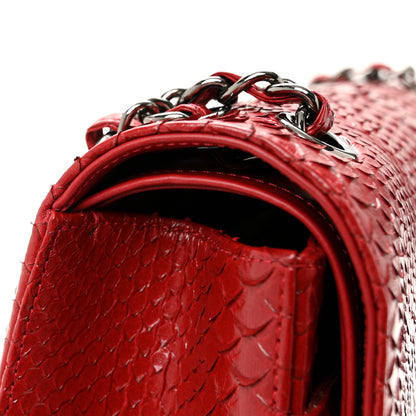 Chanel Snakeskin Jumbo Double Flap Red 12 of 14