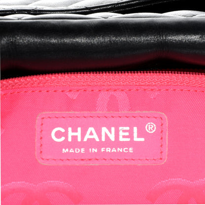 Chanel Calfskin Quilted Large Cambon Bowler Black White 6 of 7