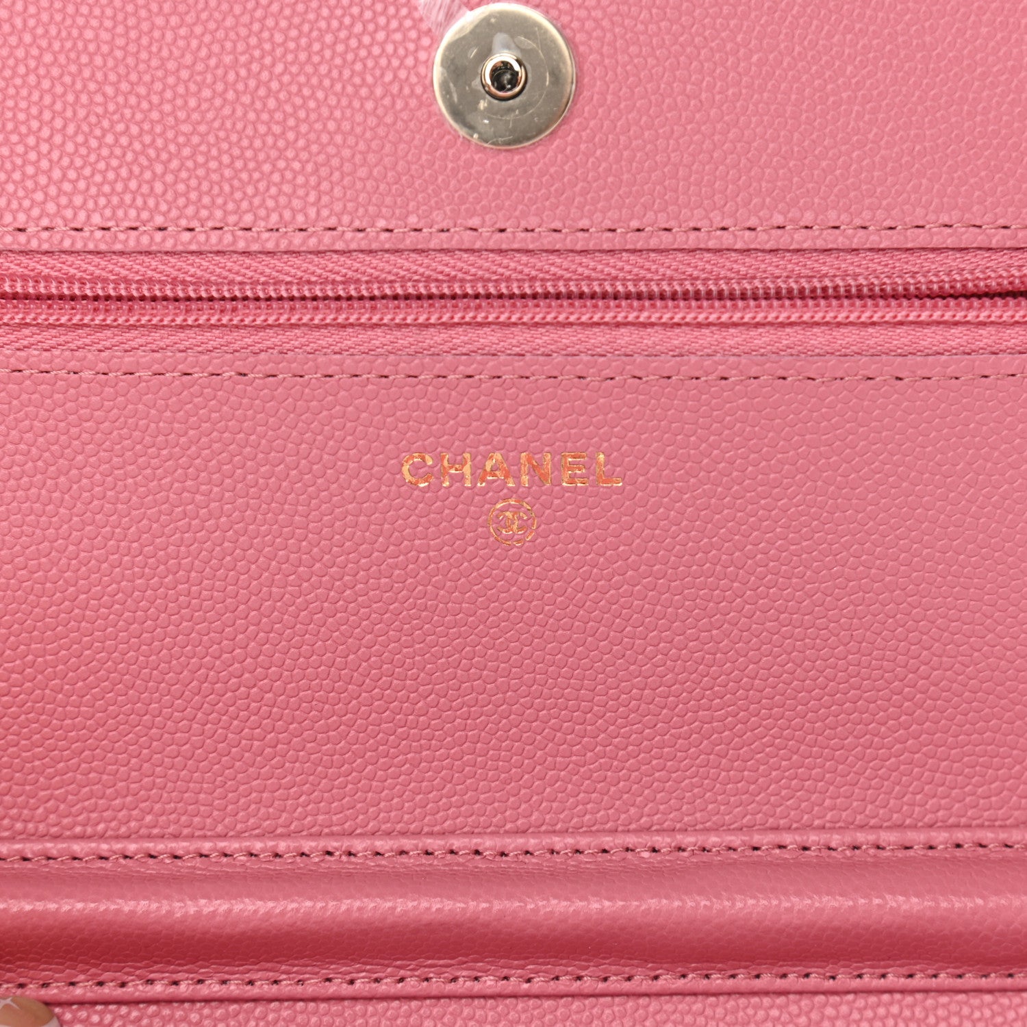 Chanel Caviar Quilted Wallet On Chain WOC Dark Pink 6 of 12