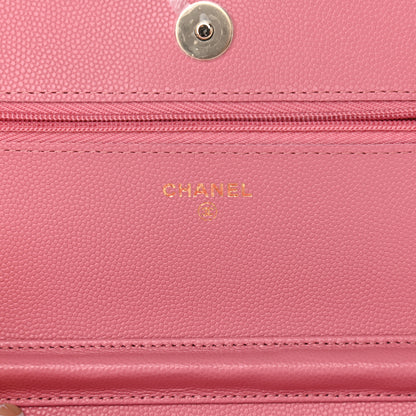 Chanel Caviar Quilted Wallet On Chain WOC Dark Pink 6 of 12