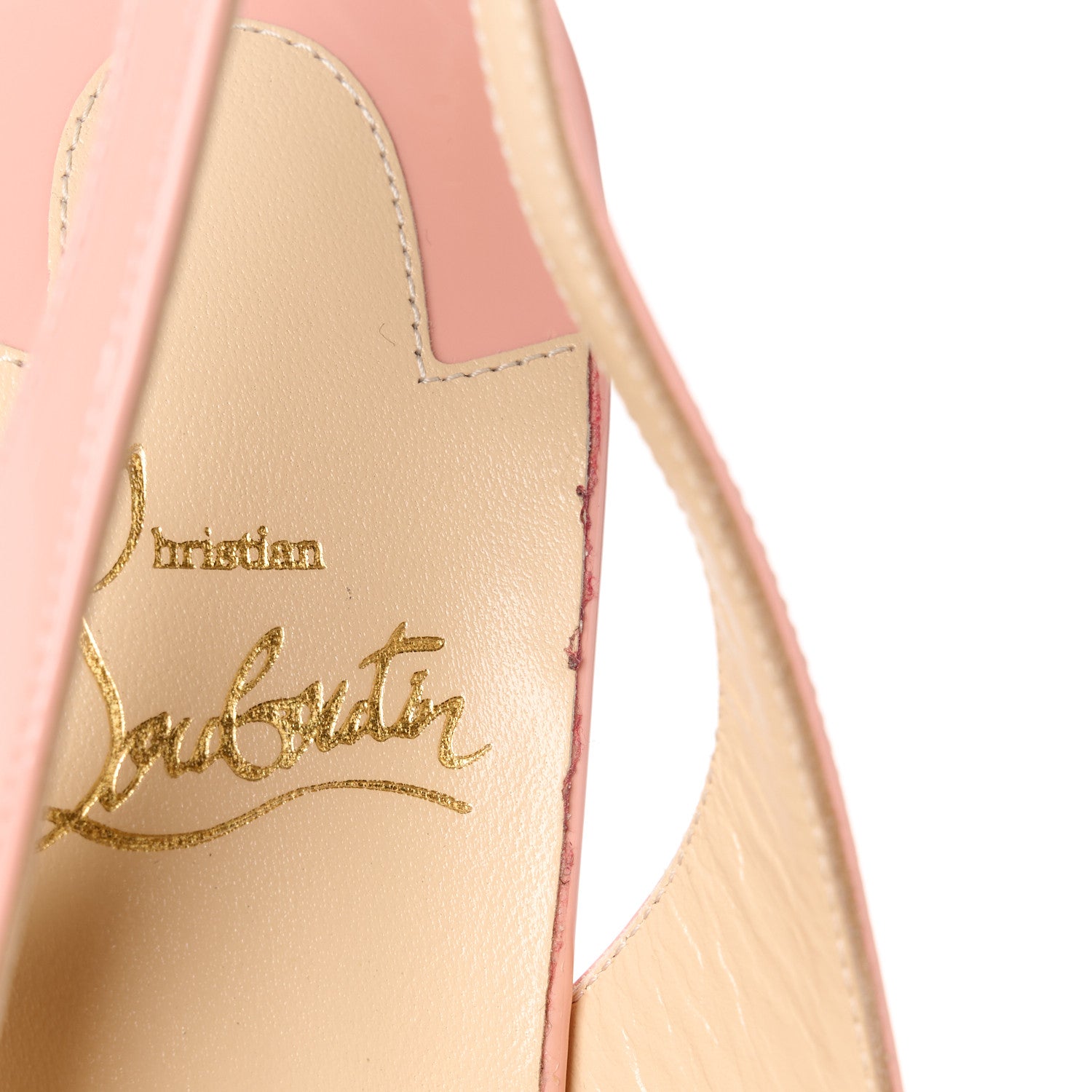 Christian Louboutin Patent Drama Sling 70 Pumps 37.5 Pink Bronze 7 of 8