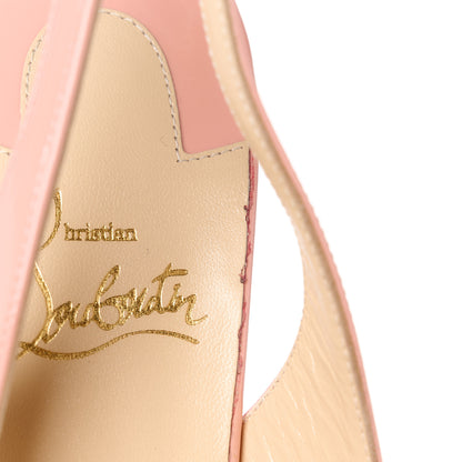 Christian Louboutin Patent Drama Sling 70 Pumps 37.5 Pink Bronze 7 of 8