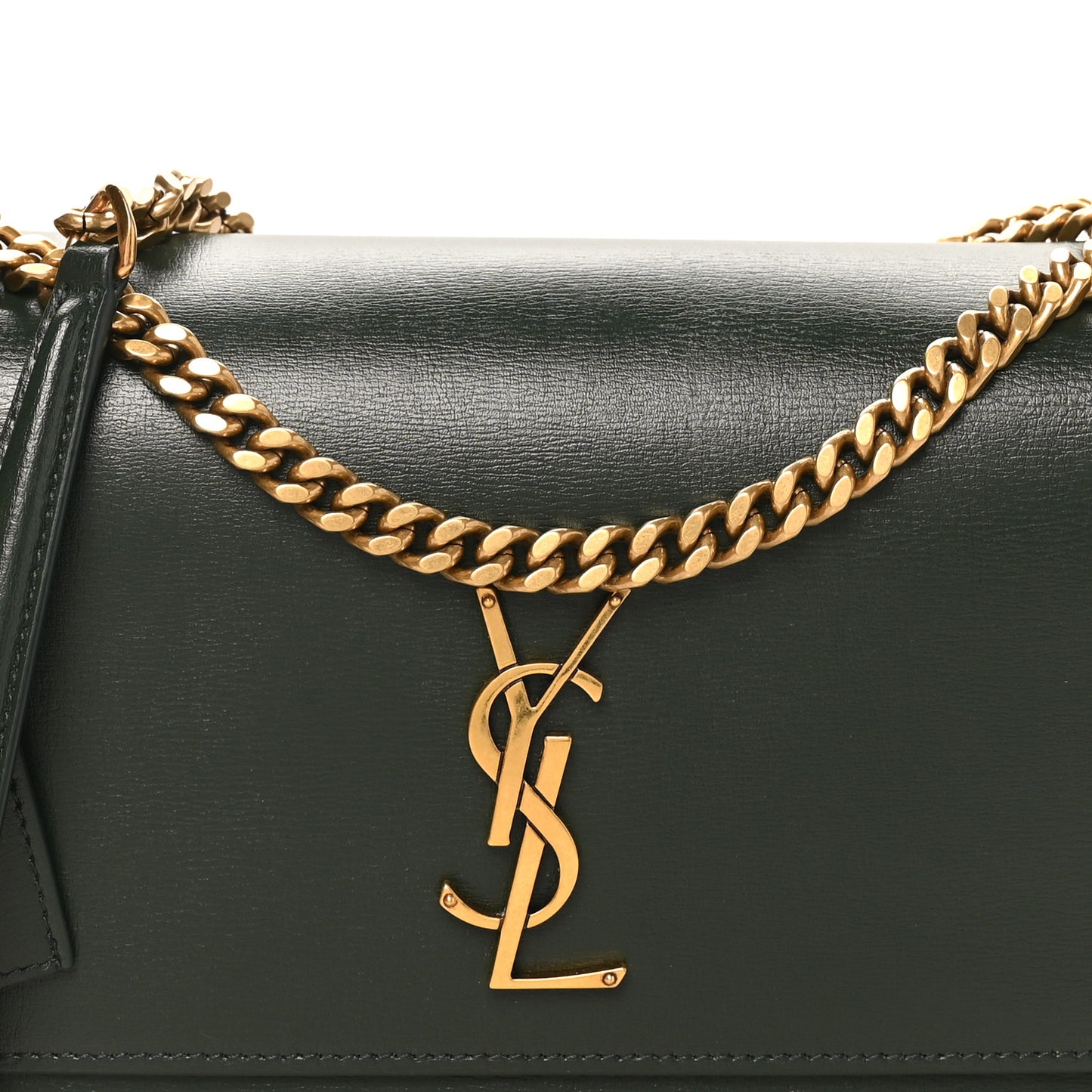 Calfskin Medium Monogram Sunset New Vert Fonce