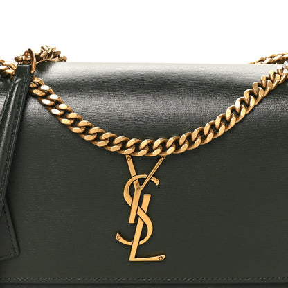 Saint Laurent Calfskin Medium Monogram Sunset New Vert Fonce 7 of 9