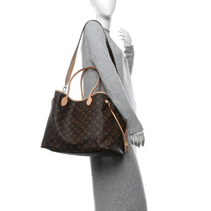 Louis Vuitton Monogram Stamped Inside Out Neverfull Bandouliere GM Beige 2 of 9