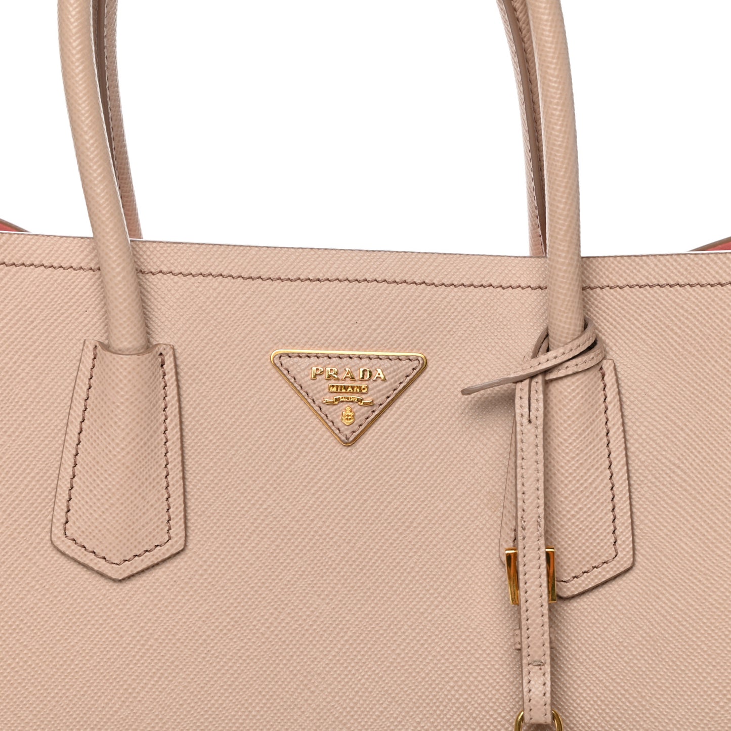 Saffiano Cuir Medium Double Bag Cammeo Rosa