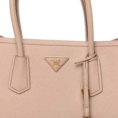 Prada Saffiano Cuir Medium Double Bag Cammeo Rosa 12 of 12