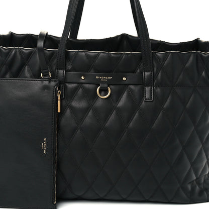 Givenchy Rubber Effect Canvas Quilted Duo Shopper Tote Black 9 of 11