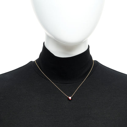 David Yurman 18K Yellow Gold Garnet Heart Pendant Necklace 6 of 6