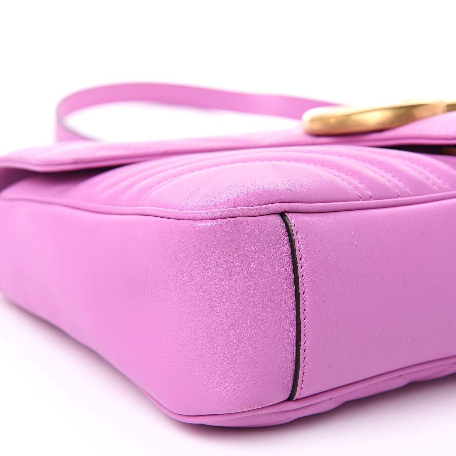 Gucci Calfskin Matelasse Medium GG Marmont Shoulder Bag Candy Mousse 8 of 10