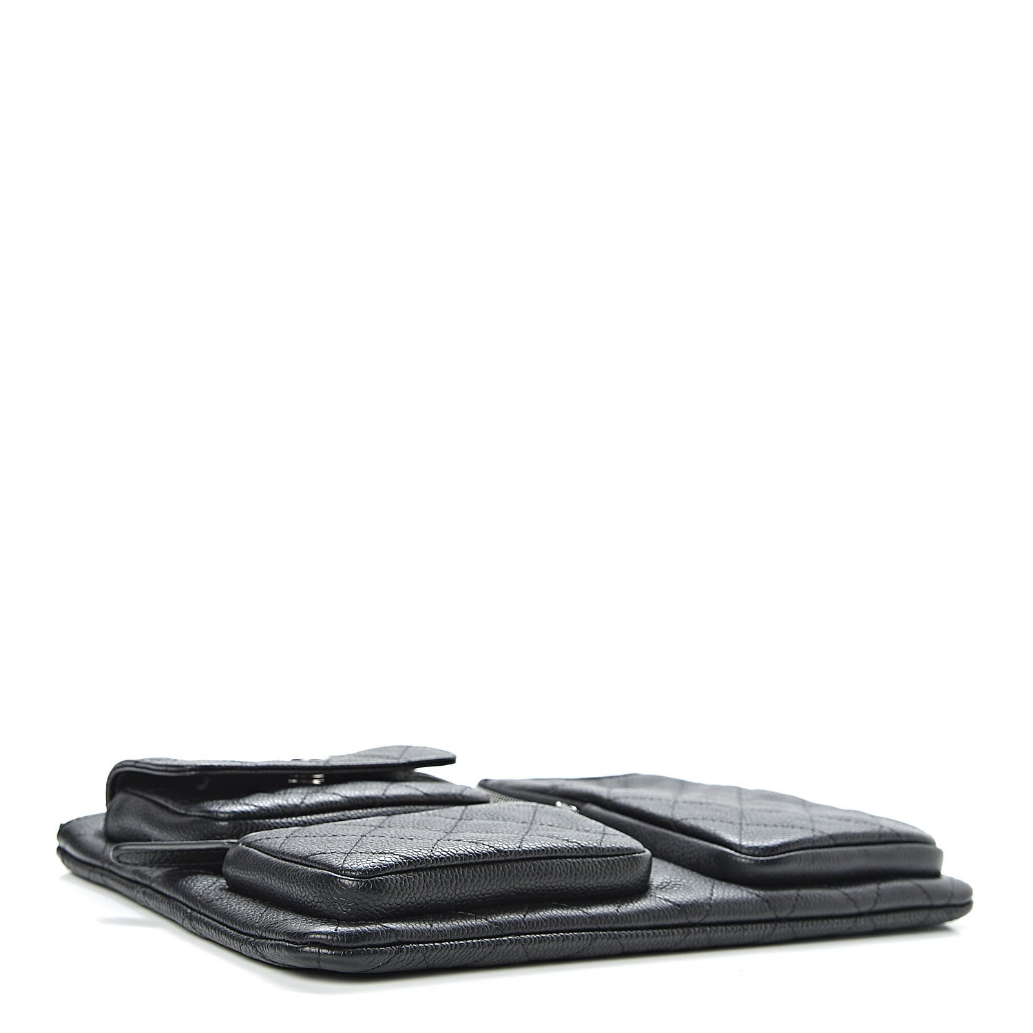 Chanel Caviar Quilted Zipped Multi Pouch Black 4 of 8