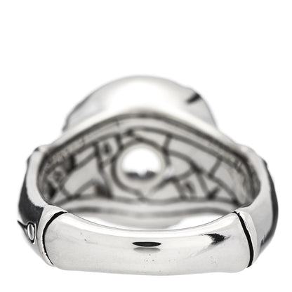 John Hardy Sterling Silver White Topaz Bamboo Ring 54 7 4 of 6